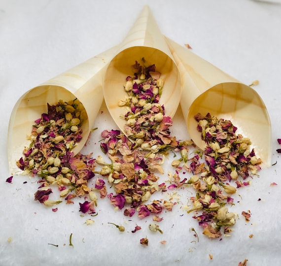 Rustic Wedding Toss Cones: Natural Pine or Bamboo, Biodegradable