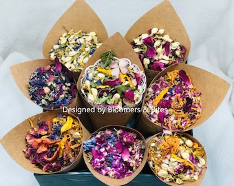 Flower Confetti, Botanical, Wedding Toss, Floral Blessings, Biodegradable, Floral Confetti, Gol Baroon, Dried Flower, Boho Chic, Symbolism