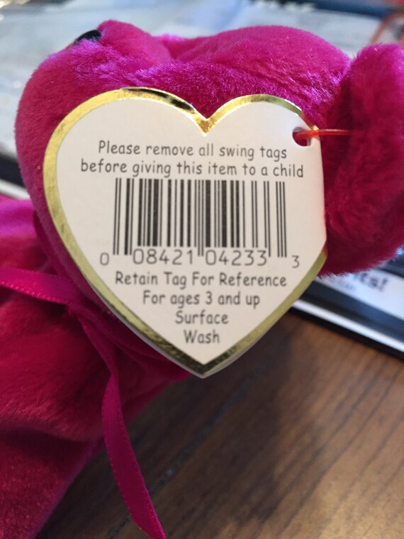 Valentina beanie cheap baby errors