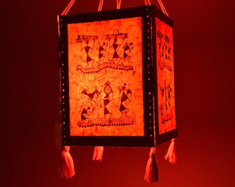 Hand made Lokta Paper Lamp Shades Christmas Reindeer Flying Reindeer Christmas decorative Lamp shed