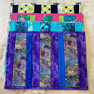 PLACEMATS, Reversible, Four pack, Assorted colors