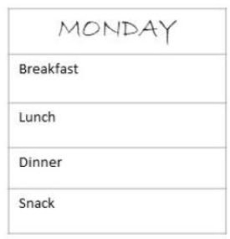 Minimalist Weekly Meal Planner | Printable A4 PDF | Breakfast, Lunch ...