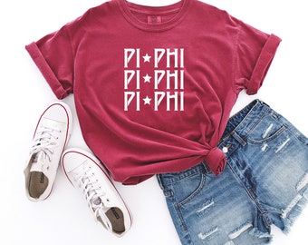 Pi Beta Phi | Comfort Colors Short Sleeve Tee T-Shirt  | Tshirt, big little, bid day, custom sorority, basket, alumna, graduation