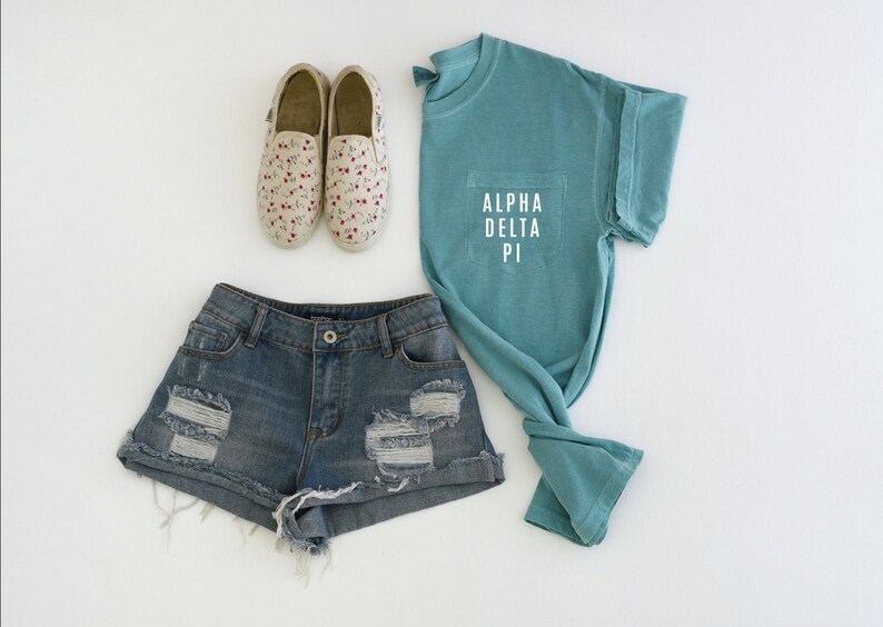 Comfort Colors Short Sleeve Pocket Tee Alpha Delta Pi