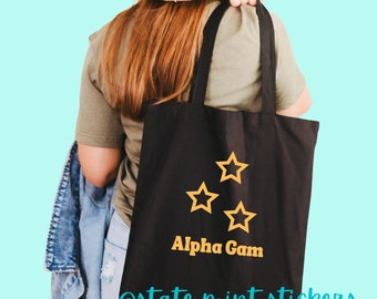 Alpha Gamma Delta Custom Game Day Tote Forest Green 