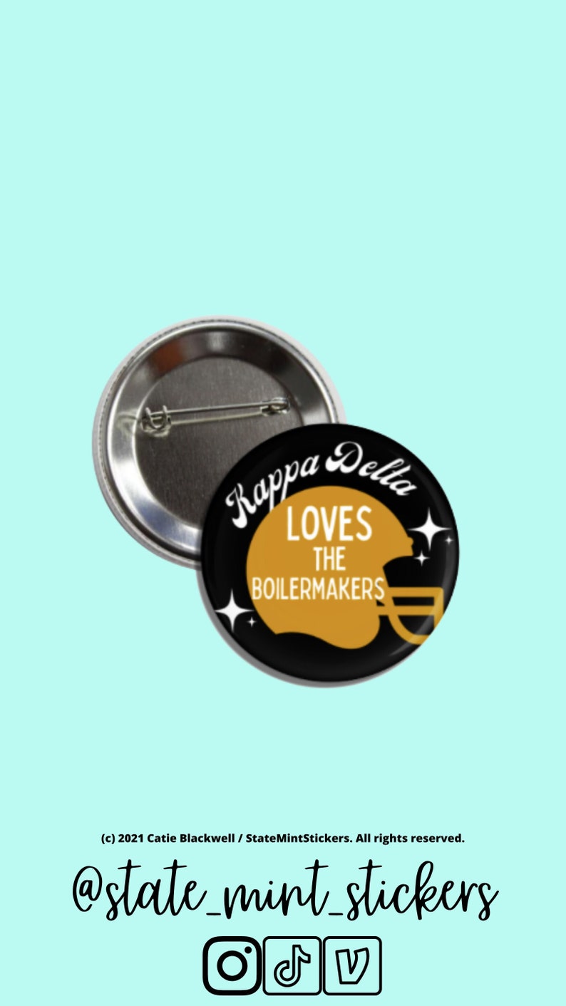 Kappa delta loves the boilermakers sorority gameday buttons football buttons sorority buttons gameday pins custom buttons image 1