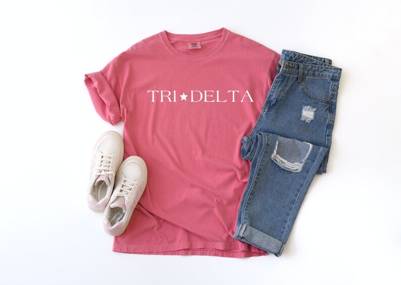 Delta Delta Delta Tri Delta Comfort Colors Short Sleeve Tee Etsy