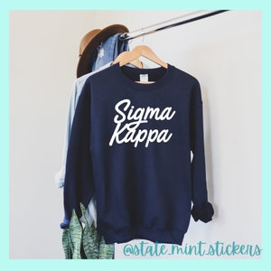 Sigma Kappa Sweatshirt | Sigma Kappa Sorority | Glidan Unisex Crewneck Sweatshirt | Greek Letters