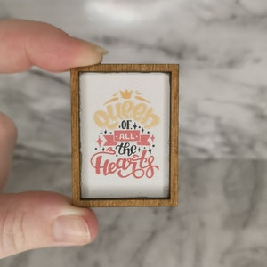 Wood Framed Miniature Sign | Farmhouse Style | Tiered Tray Decor | Handmade Decoration | Valentine&#39;s Day