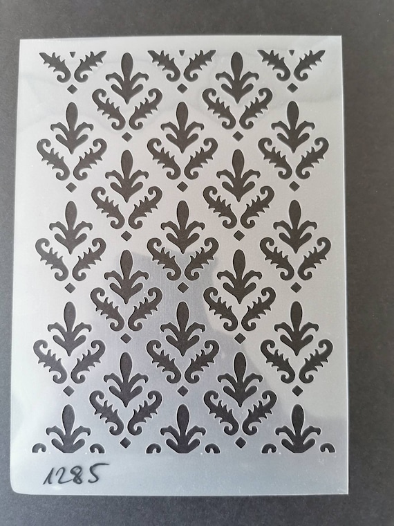 Damask pattern stencil wall decor home decor furniture | Etsy