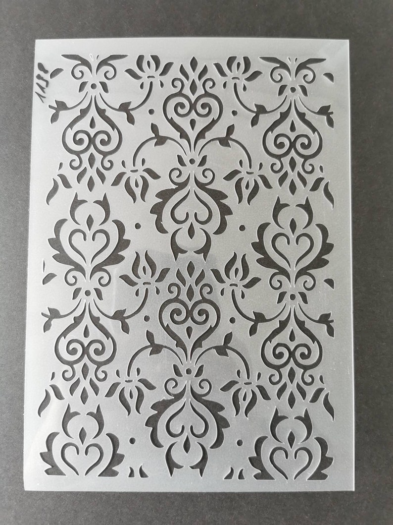 Damask style stencil, wall decor, home decor, furniture painting, sign making, washable, reusable, flexible stencils 
