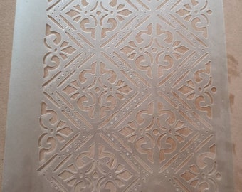 Damask style stencil, wall decor, home decor, sign making, furniture painting, washable, flexible, reusable stencils