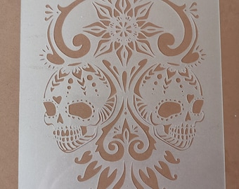 skull stencil etsy