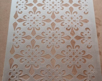 Damask pattern stencil, wall decor, home decor, furniture painting, sign making, washable, reusable, flexible stencils