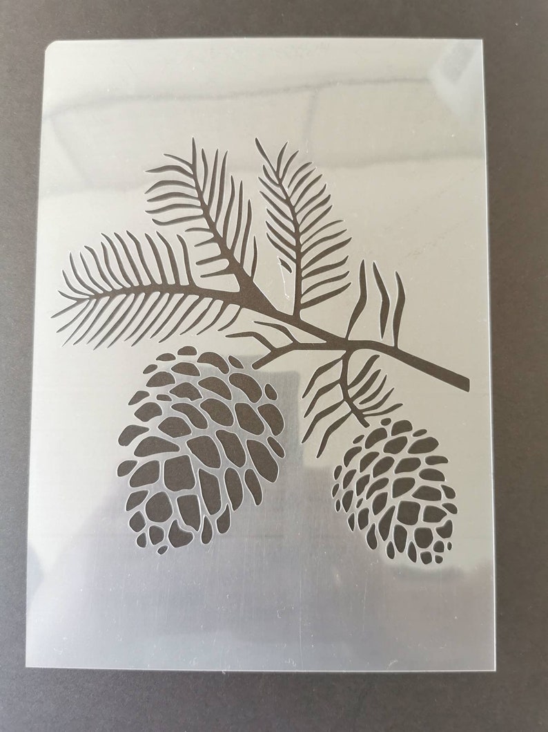 Pine Cone Stencil Wall Decor Home Decor Sign Painting - Etsy