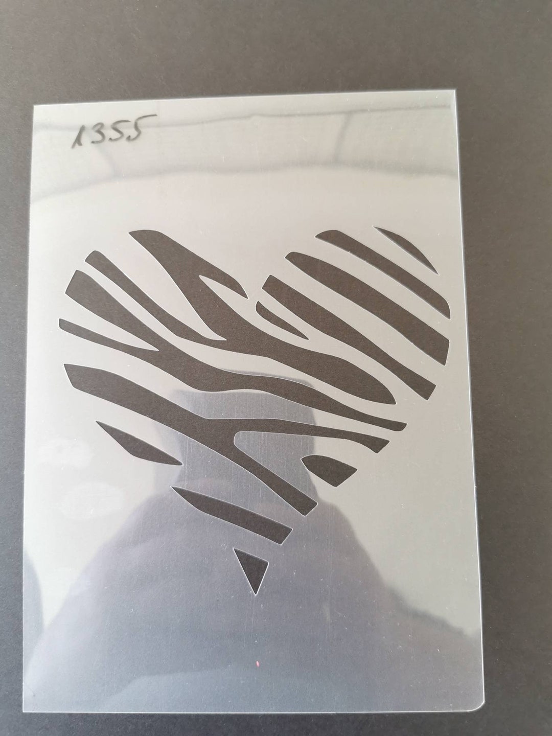 Zebra Stripe Heart Stencil, Wall Decor, Home Decor, Furniture Painting