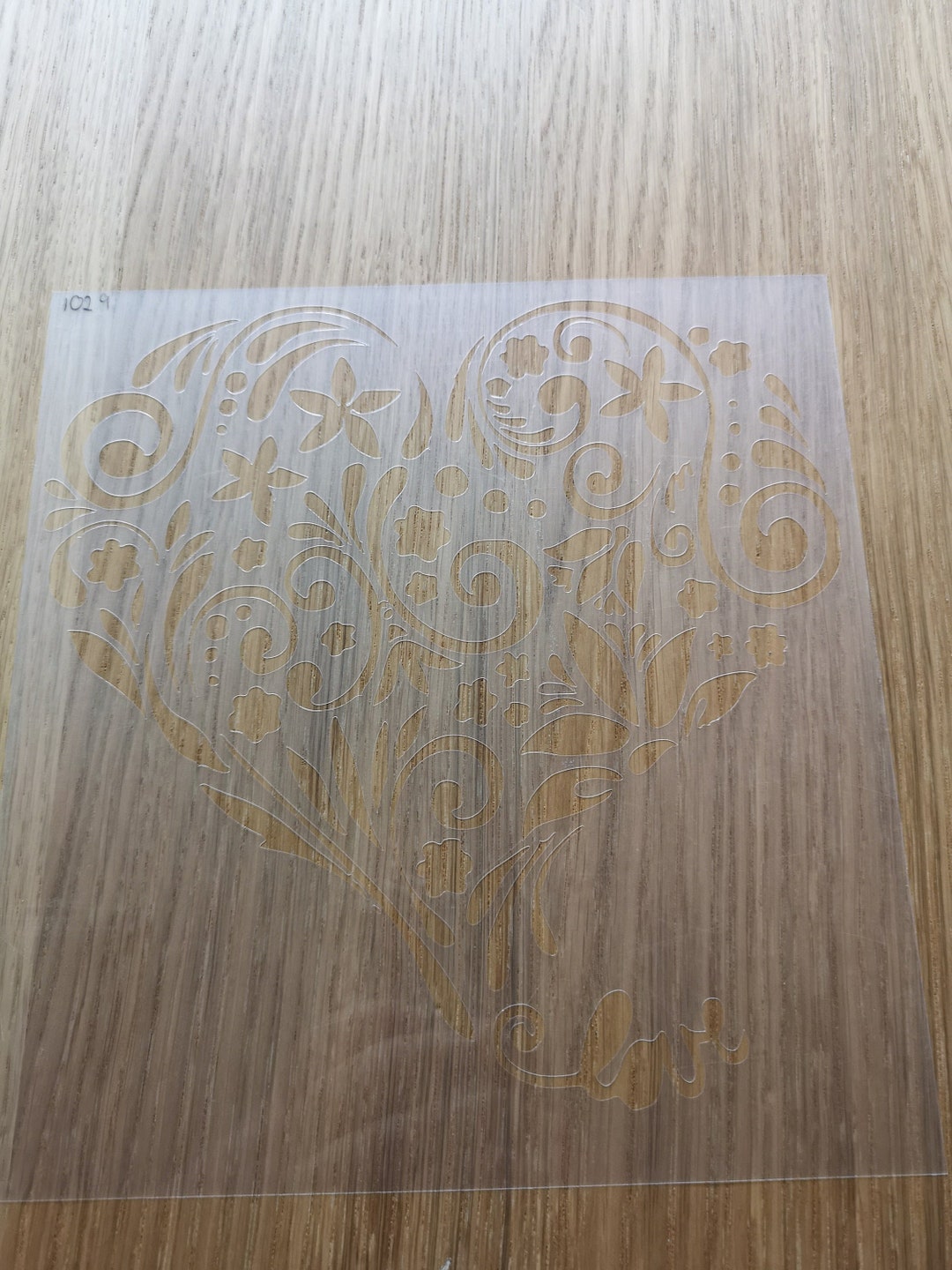 Decorative Heart Stencil, Wall Decor, Home Decor, Flexible, Reusable