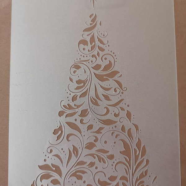 Christmas tree stencil, wall decor, home decor, sign painting, furniture painting, flexible, washable, reusable, art stencils