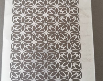 Pochoir motif fleurs, décoration murale, décoration d'intérieur, peinture de meubles, fabrication d'enseignes, pochoirs lavables, flexibles, réutilisables