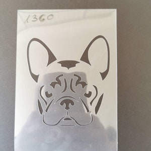 Dog face stencil, wall decor, home decor, furniture painting, sign making, flexible, reusable, washable stencils