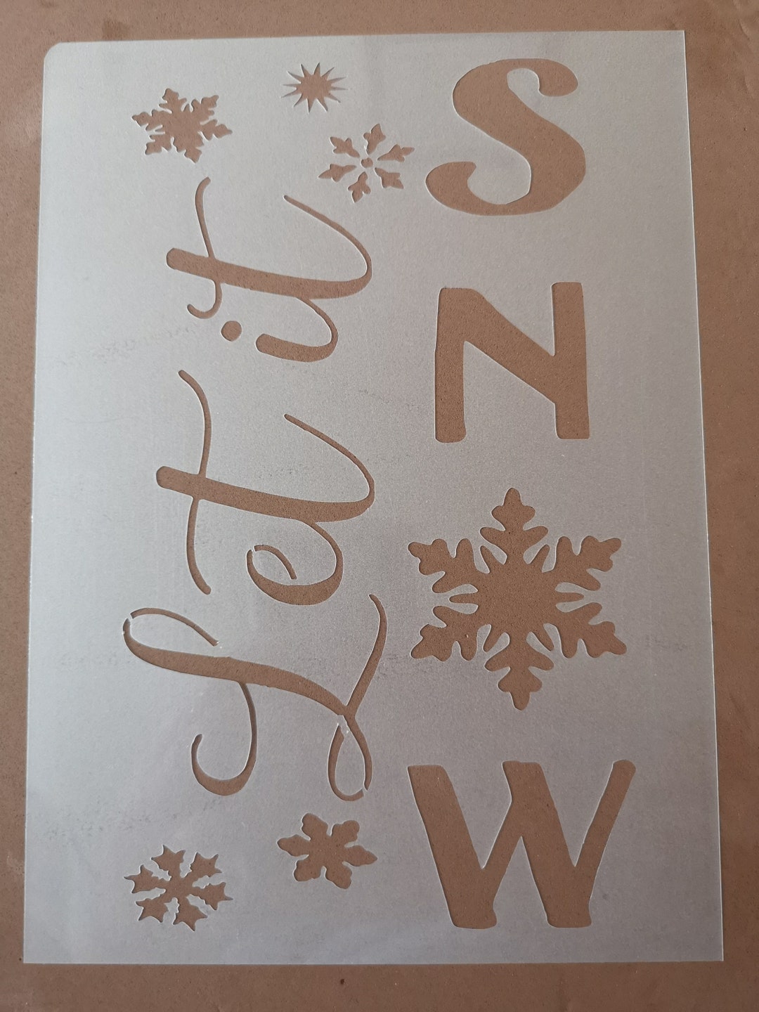 Let It Snow Stencil Home Decor Wall Decor Sign Painting - Etsy