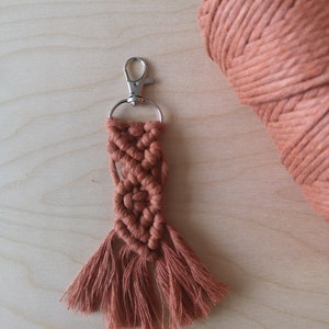 Handmade Macrame Keyring | Macrame Keychain | Boho | Handbag Accessories | Party Favour | Mother&#39;s Day Gift | Gift