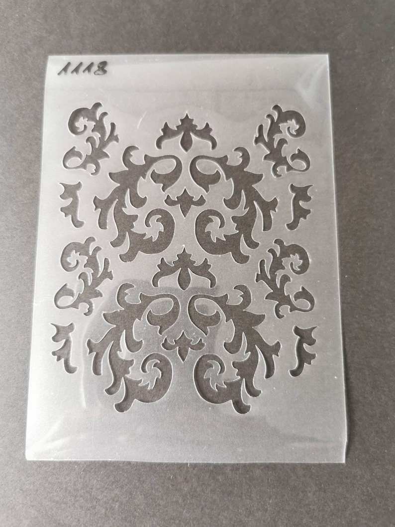 home decor reusable furniture painting flexible stencils wall decor sign making washable Damask style stencil
