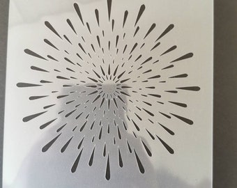 Sunburst stencil, wall decor, home decor, furniture painting, sign making, washable, reusable, flexible stencils