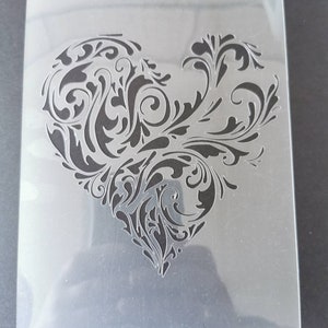 Heart stencil, wall decor, home decor, furniture painting, sign making, flexible, reusable, washable stencils