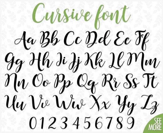 Cursive Calligraphy Script Fonts