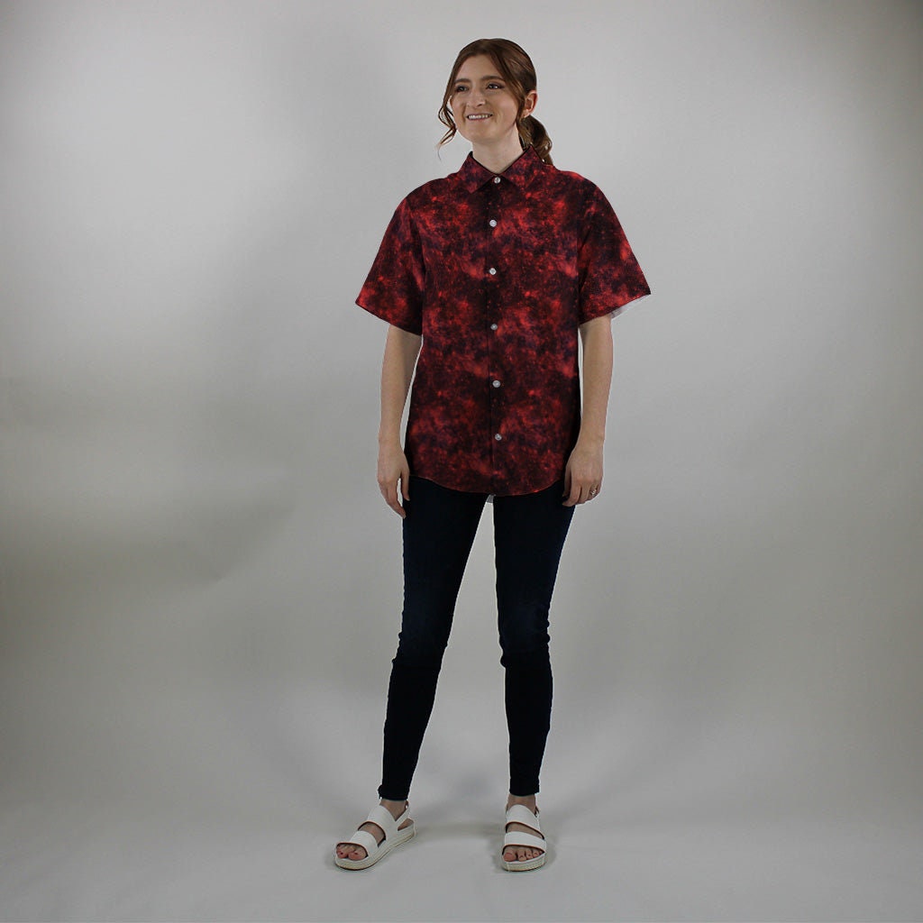 Discover Red Nebula Space Shirt | Astronaut Shirt, Outer Space Shirt, Astronomy Hawaiian Shirt