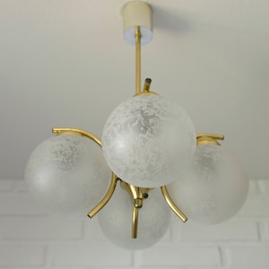 Vintage Pendant Lamp / Ceiling Light / Yugoslavia 1970's / Mid Century Chandelier / Light Fixture / Hanging Lamp / Retro Lighting