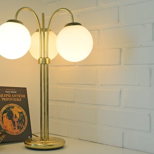 Elegant Vintage Floor Lamp / Gold Desk Light Fixture / Hollywood Regency / MCM Table Lamp image 1