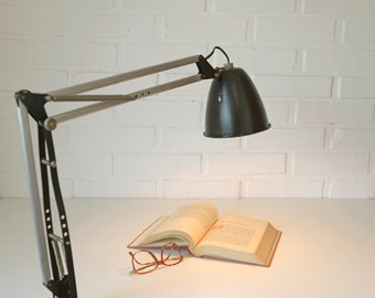 Vintage Architect Desk Lamp / Industrial Style / Table Anglepoise Lamp /  Retro Office / MCM Light / 1960's / Minimalist Lamp