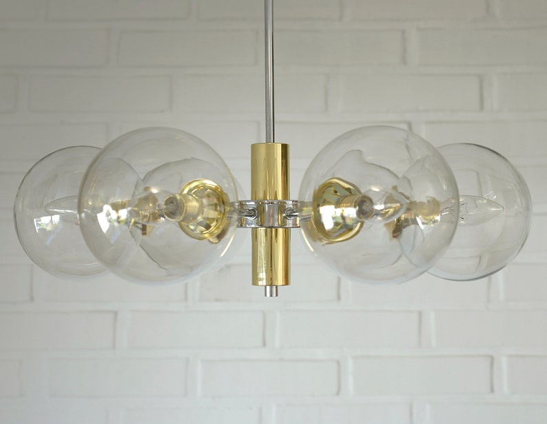 Vintage Redesign Pendant Light / Accent Lamp / Sputnik Chandelier / Mid Century Modern / Ceiling Light image 6