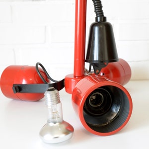 Vintage Red Pendant Light / Original Retro Lamp / Yugoslavia 1980's / Mid Century Modern / Adjustable Hanging Lamp / Sputnik / Pop Art image 7