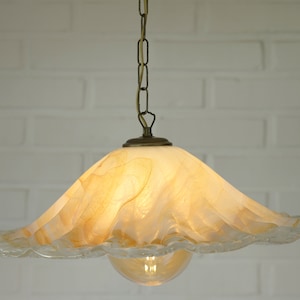 Vintage Murano Glass Chandelier / Unique Light Fixture / Pendant Light