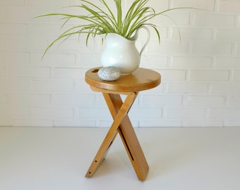 Design Round Collapsible Stool Roger Tallon Style TS Folding Stool