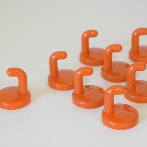 Coat Hook from 1980s / Vintage Orange Plastic Hooks / Y2K / Mid Century Modern / Wall Coat Rack / Retro NOS / Towel Rack