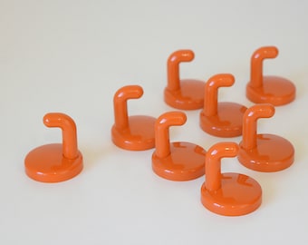 Coat Hook from 1980s / Vintage Orange Plastic Hooks / Y2K / Mid Century Modern / Wall Coat Rack / Retro NOS / Towel Rack