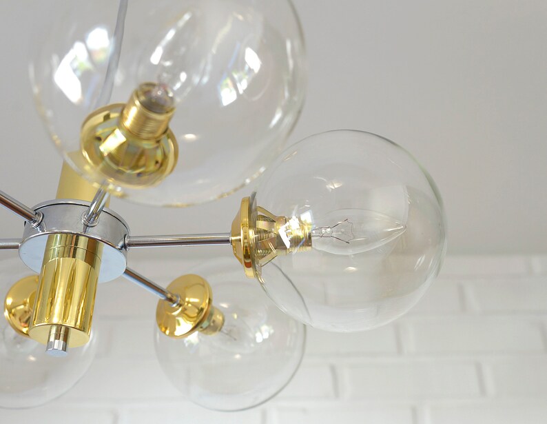 Vintage Redesign Pendant Light / Accent Lamp / Sputnik Chandelier / Mid Century Modern / Ceiling Light 画像 8