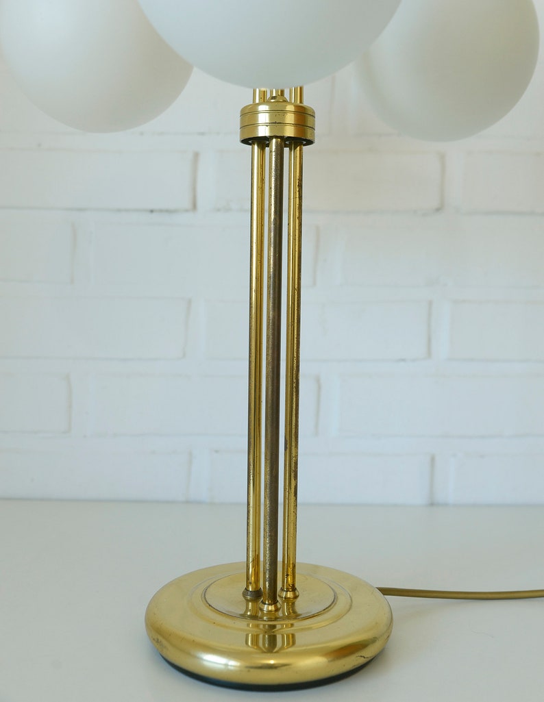 Elegant Vintage Floor Lamp / Gold Desk Light Fixture / Hollywood Regency / MCM Table Lamp image 6