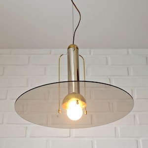 Vintage Pendant Light / Spage Age / Hanging Lamp / Minimalist Chandelier / Mid Century Modern / Post Modern Light Fixture