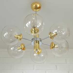 Vintage Redesign Pendant Light / Accent Lamp / Sputnik Chandelier / Mid Century Modern / Ceiling Light 画像 1