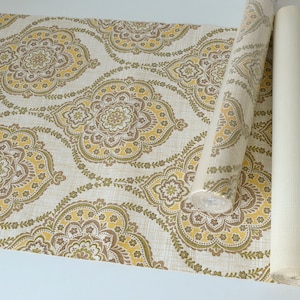 Carta da parati vintage / 1 di 7 / Rotolo intero / Arredamento retrò originale / Jugoslavia anni '70 / Motivo barocco