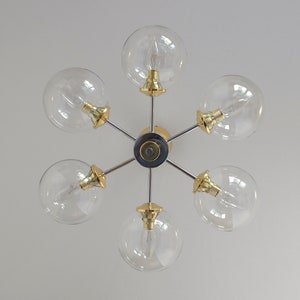 Vintage Redesign Pendant Light / Accent Lamp / Sputnik Chandelier / Mid Century Modern / Ceiling Light 画像 4