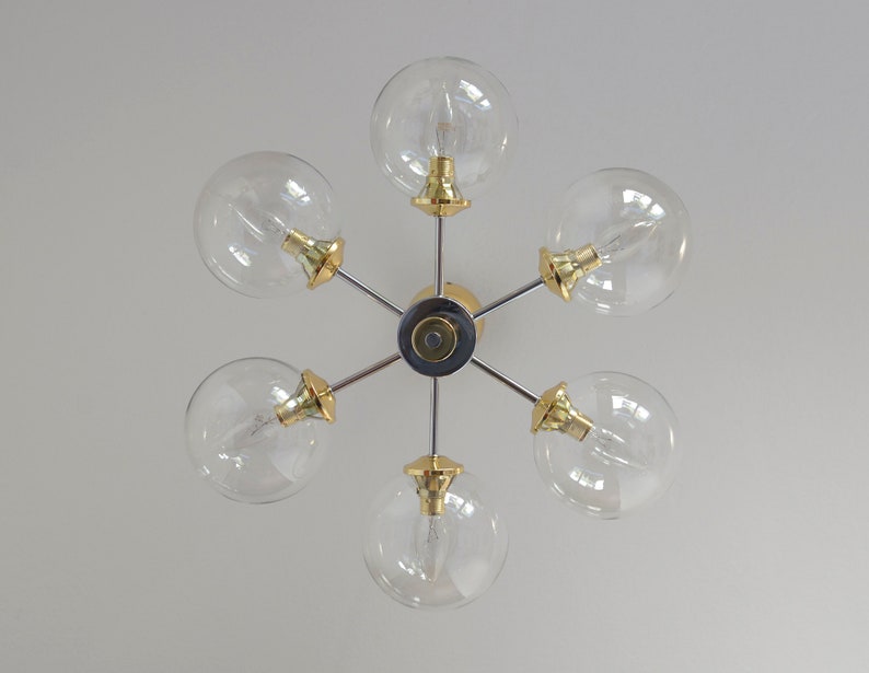 Vintage Redesign Pendant Light / Accent Lamp / Sputnik Chandelier / Mid Century Modern / Ceiling Light image 4