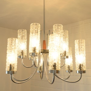 Amazing Hanging Lamp / Vintage Pendant Light / Large Light Fixture / Ceiling Light / Yugoslavia 1960's / Mid Century Chandelier