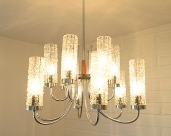 Amazing Hanging Lamp / Vintage Pendant Light / Large Light Fixture / Ceiling Light / Yugoslavia 1960's / Mid Century Chandelier