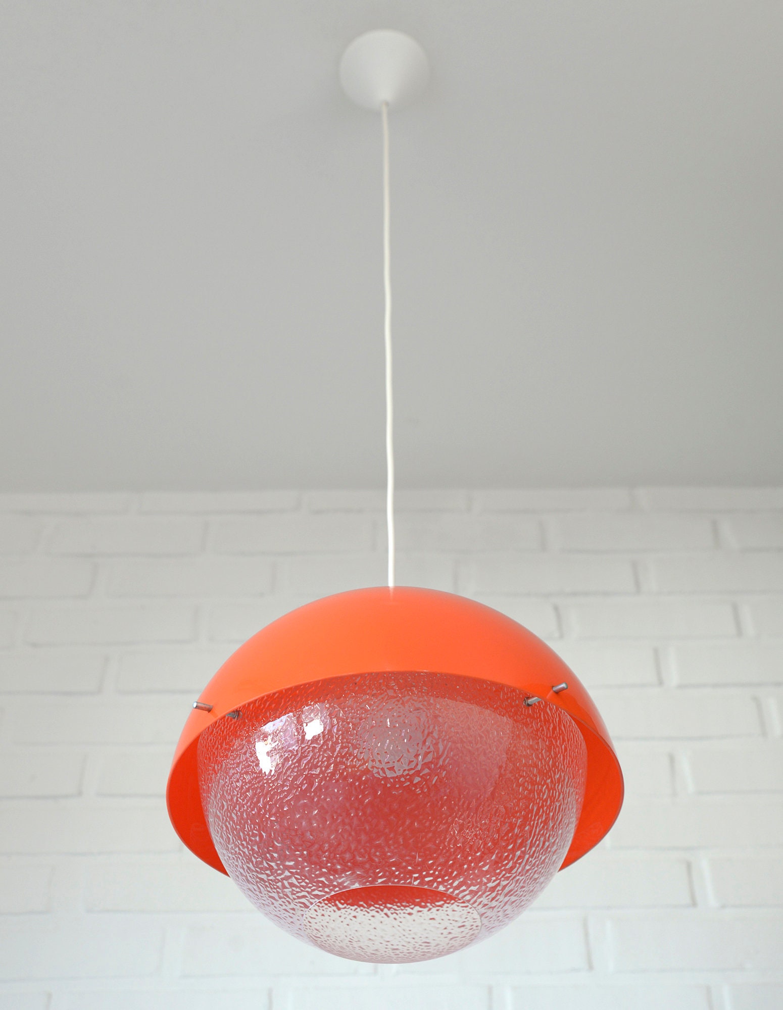 Lot de 2 Coquetiers orange vintage année 70